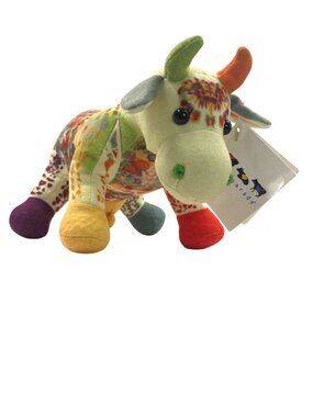 Vintage CowParade Retired Udderly Groovy Lady Belle Bennett Plush Cow 2001